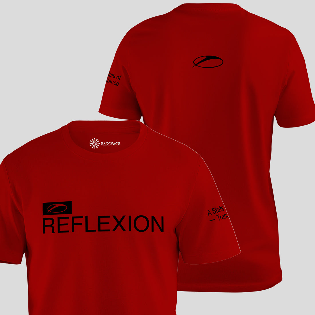ASOT - Reflexion Regular T-Shirt (Red) - front and back view
