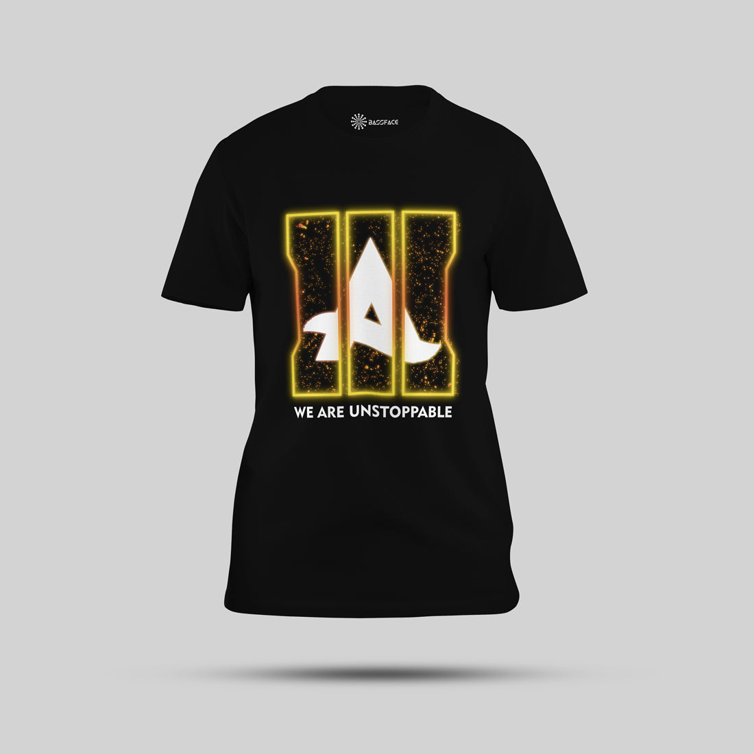 Afrojack - Unstoppable Regular T-Shirt (Black) - close-up of the front print
