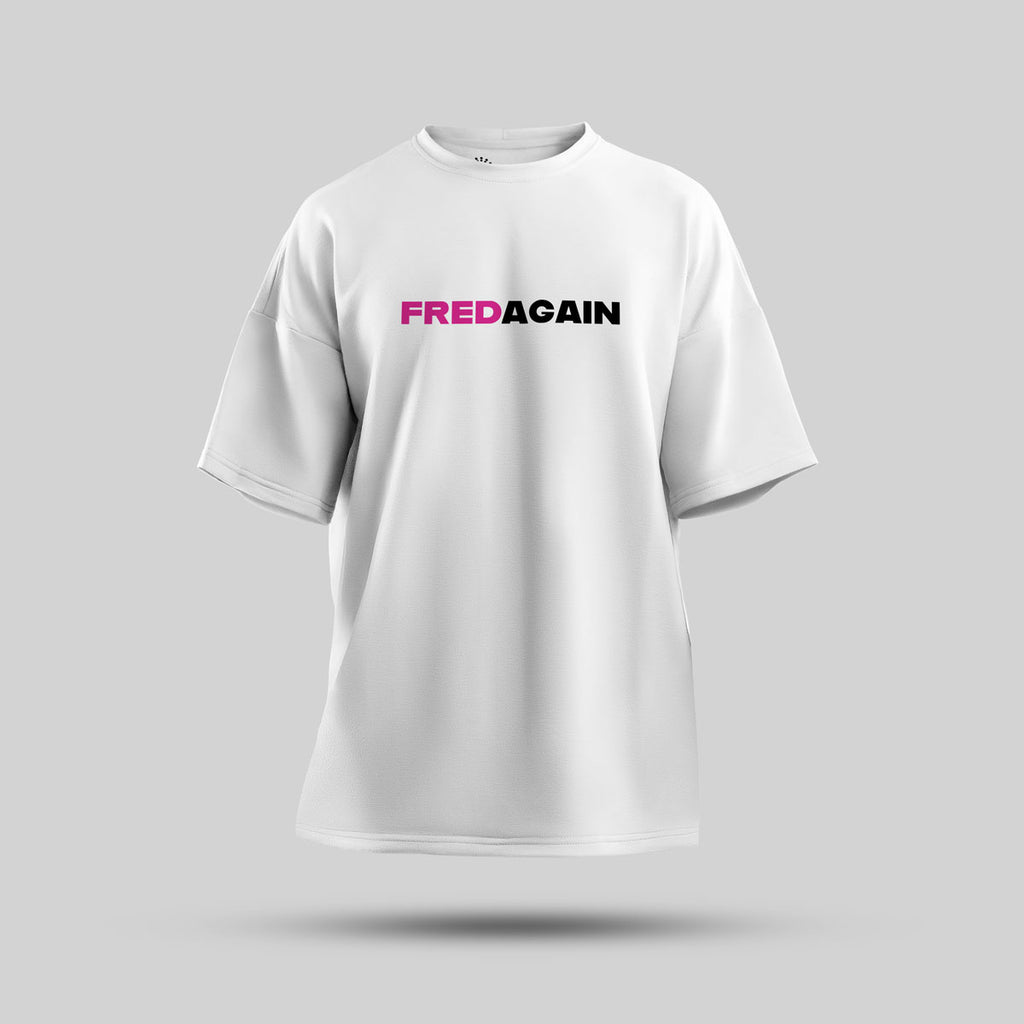 Fred Again - Artist Edition Oversized T-Shirt (White) - front view showing the logo
