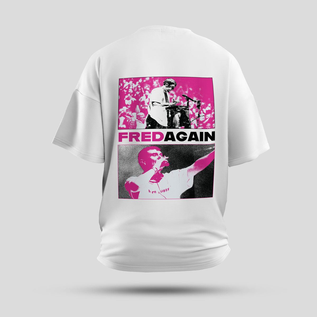 Fred Again - Artist Edition Oversized T-Shirt (White) - back view showing the print