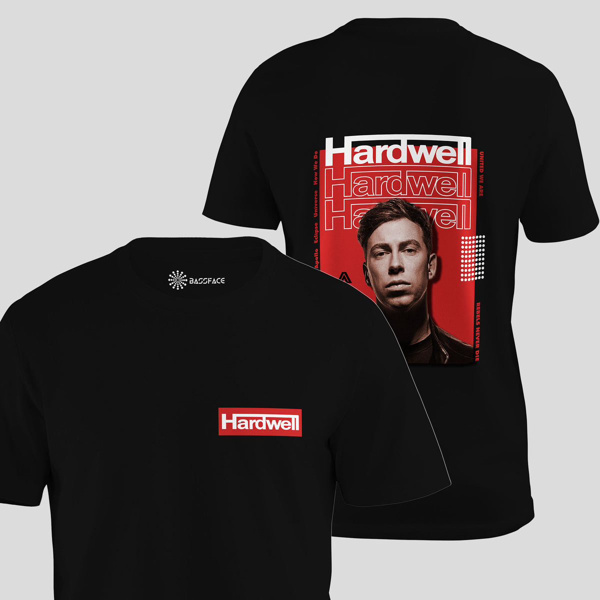 Hardwell - Artist Edition Regular T-Shirt (Black) - front and back view