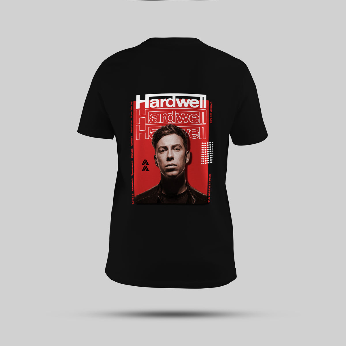 Hardwell - Artist Edition Regular T-Shirt (Black) - back view showing the print