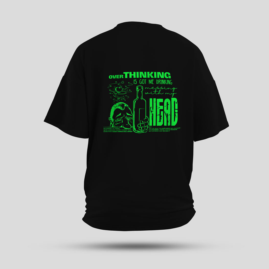 Illenium - G.T.F.A. Oversized T-Shirt (Black) - back view showing the print