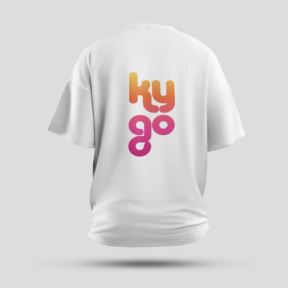 Kygo - Sunset Oversized T-Shirt (White) - back view showing the print