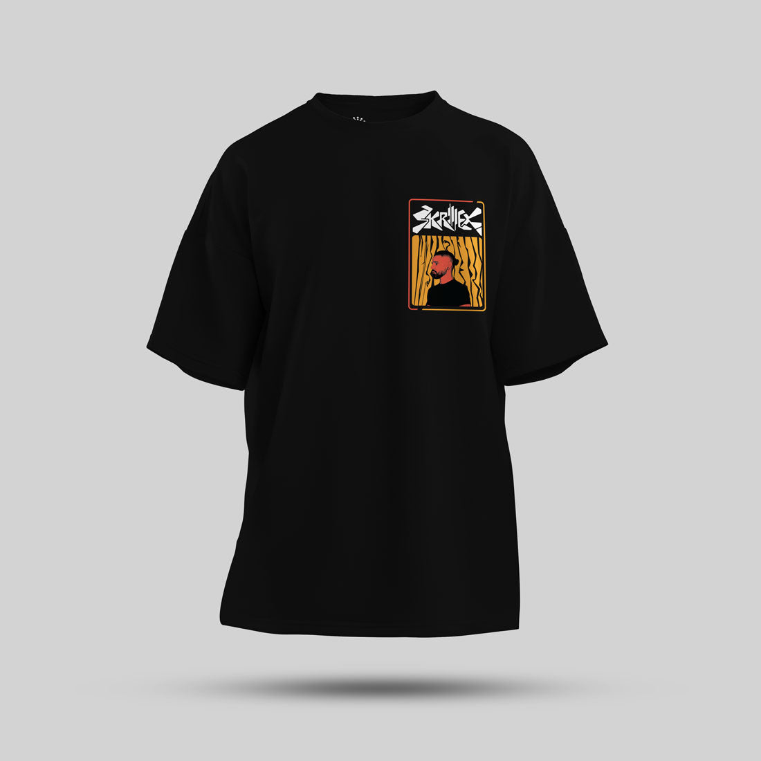 Skrillex - Artist Edition Oversized T-Shirt (Black) - front view showing the logo
