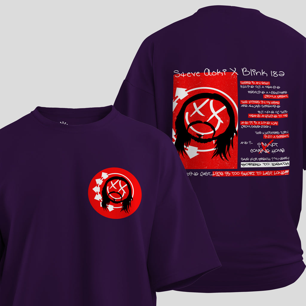 Steve Aoki x Blink 186 - B.T.D. Oversized T-Shirt (Violet)