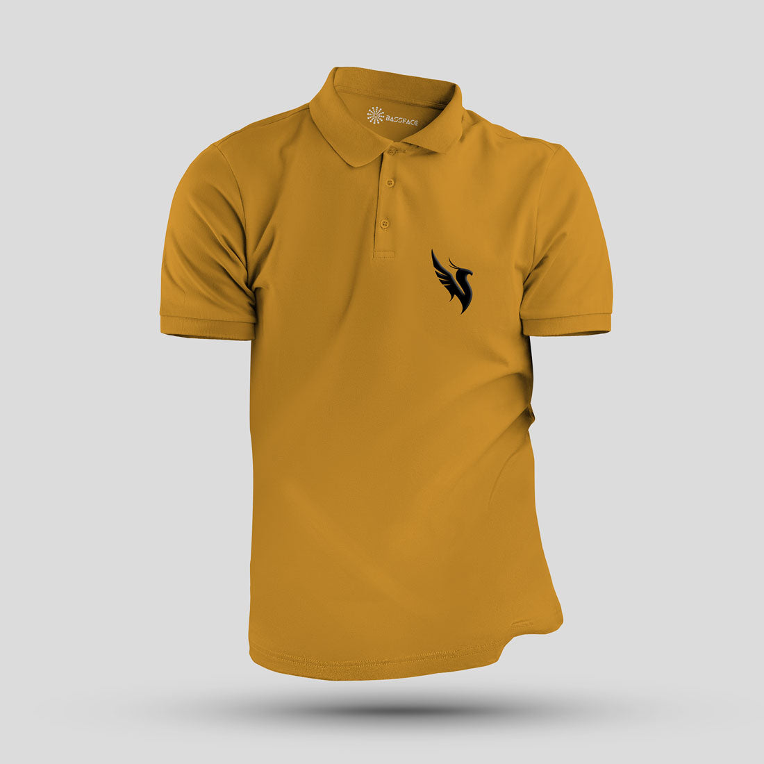 Illenium - Bird Polo T-Shirt (Yellow) - close-up of the front logo